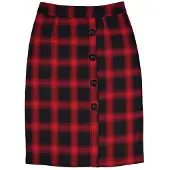 Forplay Midirok - Farina - S tot XXL - voor Vrouwen - rood-zwart - Maat S