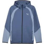 Puma Sportsweatvest 'Evostripe' blauw denim / lichtblauw / wit