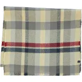 Lerros Sjaal beige / lichtblauw / grijs / donkerrood