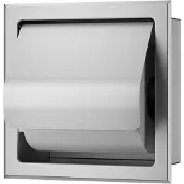 Guido Gusto Inbouw toiletrolhouder Rvs met klep