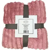Ceruzo Fleece Deken 150x200 cm – Oud Roze – Plaid - Zacht - Woondeken