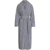 Ralph Lauren Badjas kort ' Shirting Stripes ' lila / wit