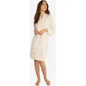 Pj Salvage Badjas kort 'Robe Love & Lace' crème