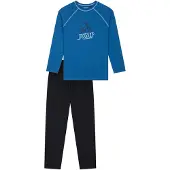 Schiesser Nachtkledij blauw / zwart / wit