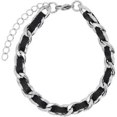 Heidemann Armband 'Vicky' zwart / zilver