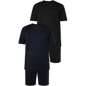 Men Plus Pyjama kort zwart