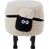 Beliani SHEEP - Poef - Lichtbeige - Polyester