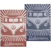 Brisa VW Collection - Volkswagen Bulli T1 bus theedoek, set van 2 keukendoeken, droogdoeken, wasbaar op 60 graden, duurzaam, pluisvrij, Öko-TEX 100, 70 x 50 cm, 60% linnen 40% katoen