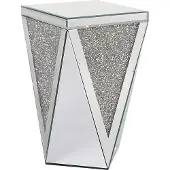 Beliani LUXEY - Bijzettafel - Zilver - Glas