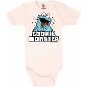 Logoshirt Rompertje/body 'Krümelmonster' pink