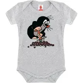 Logoshirt Rompertje/body 'Der kleine Maulwurf' grijs