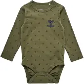 Hummel Body l/ä - hmlBeesy - Dusty Olive - - 1 Jahr (80) - Body L/Ä