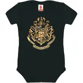 Logoshirt Rompertje/body 'Harry Potter - Hogwarts-Print' zwart