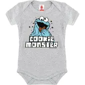 Logoshirt Rompertje/body 'Cookie Monster' grijs