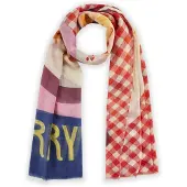 Codello Sjaal pink / rood / pastelrood / offwhite