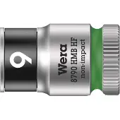 Wera 05003743001, Doppen, 3/8 inch, Metrisch, 1 doppen, 9 mm, Chroomvanadiumstaal