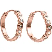 Purelei Oorbellen 'Reef' rose-goud / transparant