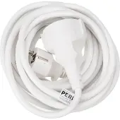 Velleman Verlengkabel, H05VV-F 3G1.5, 5 m, 16 A/230 V, 3500 W, type E/F, Schuko, voor binnen, pvc, wit
