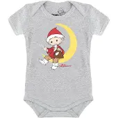 Logoshirt Rompertje/body geel / grijs / vuurrood / wit