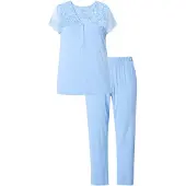 Ulla Popken Pyjama hemelsblauw