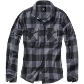 Brandit Blouse 'Amy' duifblauw / antraciet