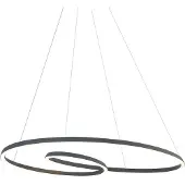 QAZQA Scandinavische hanglamp zwart 110cm incl. LED 3-staps dimbaar - Circuit