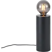 QAZQA Moderne tafellamp zwart 24cm - Cylinder