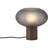QAZQA Design tafellamp brons met matgrijs glas - Umbrella
