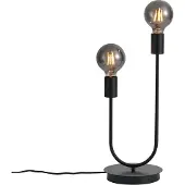 QAZQA Art Deco Tafellamp Zwart 2-Lichts - Tuning