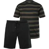 JP 1880 Pyjama kort chamois / groen / zwart