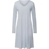Hanro Nachthemd ' Cotton Silk ' lichtblauw