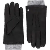 Roeckl Vingerhandschoenen 'METZ' grijs gemêleerd / zwart