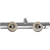 Beliani MELIQUINA - Wandgemonteerde badmengkraan - Zilver - Messing