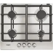Whirlpool gaskookplaat 58cm 4 branders 7800w RVS - - TGML660IX