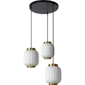 Lucide Design hanglamp Gosse 3-lichts goud met wit