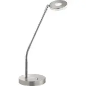 FISCHER&HONSEL GMBH LED-tafellamp Dent, dimbaar, alu / grijs / zink, Woon-/ Eetkamer, metaal, Modern, LED tafellamp