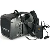 VONYX ST-012, Koptelefoonmicrofoon, 60 - 15000 Hz, Zender-ontvanger in bodypack-vorm, Handheld-zender, 863.1 MHz, 0,1%