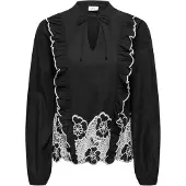 JDY Blouse 'JDYHolly' zwart / wit