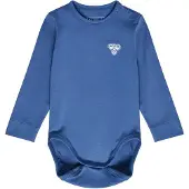 Hummel Rompertje/body 'Solid' blauw / wit
