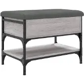 vidaXL Schoenenbank 62x42x45 cm bewerkt hout grijs sonoma eikenkleurig