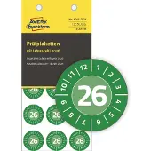 Avery Zweckform Controleplaketjes 2026, Afpelbaar, Groen, 20 mm