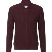 Babista Regular Fit Half-Zip Sweater donkerrood, Effen