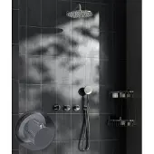Saniclear Plus Curved inbouw regendouche met 30cm hoofddouche en muurarm chroom