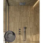 Saniclear Plus Curved inbouw regendouche met inbouw douchekop 30x30cm RVS