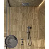 Saniclear Plus Curved inbouw regendouche met inbouw douchekop 30x30cm en glijstang RVS