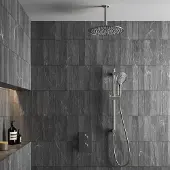 Saniclear Talpa inbouwregendouche 30cm met plafondarm, 2 standen handdouche en glijstang chroom