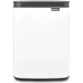 Brabantia Bo afvalemmer 4 liter met kunststof binnenemmer white |