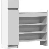 vidaXL Schoenenkast 100,5x28x100 cm bewerkt hout wit
