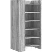 vidaXL Schoenenkast 52x37,5x100 cm bewerkt hout grijs sonoma eiken