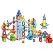 Eco toys Dinosaurus 186 Stuks Magnetische Tegels Bouwstenen
